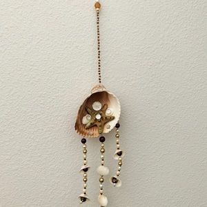 Handmade seashell wall decor made from real seashells